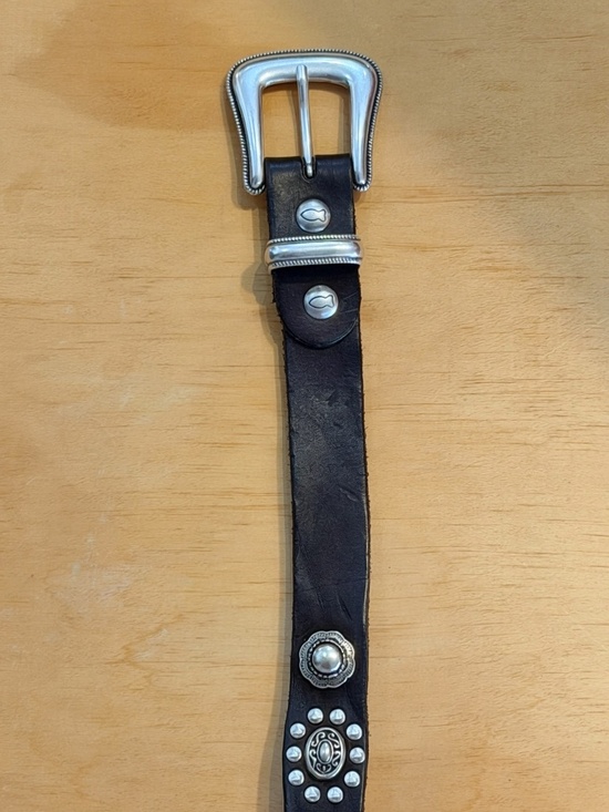 Campomaggi Leather Studded Belt in Moro main image 4